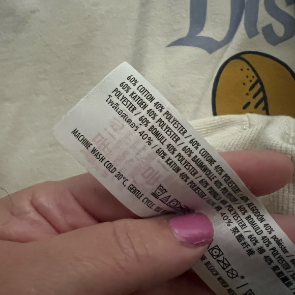 Official Disney Disneyland parks plus size cream ivory Mickey crewneck sweater - Picture 3 of 5